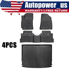 P2.tpejd323.h Soillar Tpe Floor Mats And Trunk Cargo Liner Set Of 4 For 2024-2025 Hyundai Kona Gasoline