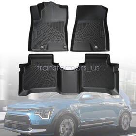 P2.tpejd334.h Soillar Front And 2nd Row Tpe Floor Mats Liners For 2023 2024 2025 Kia Niro Fhev New 3pcs