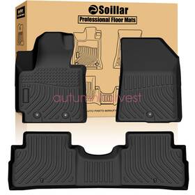 P2.tpejd337.h Soillar Floor Mats Liner For 2014-2019 Kia Soul 4-door 1st And 2nd Row All Weather Tpe 3x