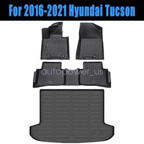 P2.tpejd345.h Soillar Tpe Floor Mats Liners And Trunk Cargo Liner Black For 2016-2021 Hyundai Tucson New