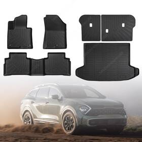 P2.tpejd356.h Soillar Tpe Floor Backrest Trunk Cargo Liner For 2023 2024 2025 Kia Sportage Fuel Models