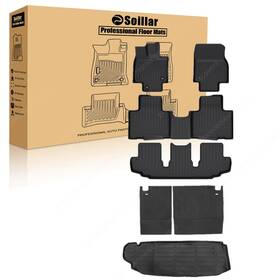 P2.tpejd37.h Soillar New For 2021 2022 Toyota Highlander Tpe Floor Mats And Trunk Cargo Liners 4-door