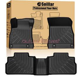 P2.tpejd393.h Soillar Car 3d Tpe Floor Mats Liners Set All-weather For 2020-2025 Nissan Sentra Black