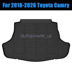 P2.tpejd414.h Soillar Tpe All-weather 3d Trunk Cargo Liner Floor Mat Fits 2018-2026 Toyota Camry Black