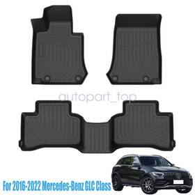 P2.tpejd42.h Soillar 3x Front And Rear Floor Mats Liner For 2016-2022 Mercedes-benz Glc Class Tpe Black