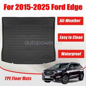 P2.tpejd435.h Soillar Tpe Rear Trunk Cargo Liner Floor Mat Fits 2015 2016 2017 2018 Ford Edge Black