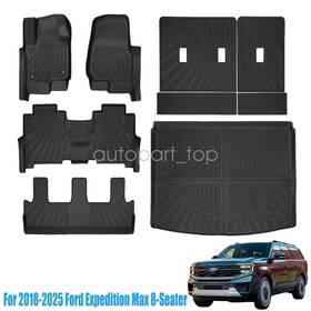 P2.tpejd438.h Soillar Floor And Backrest Mats Liner For 2018-2025 Ford Expedition Max Bench 8-seater Tpe