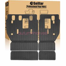 P2.tpejd458.h Soillar Tpe Cargo Trunk Liner And Backrest Mat Floor 3d Fits 2021-2025 Toyota Sienna