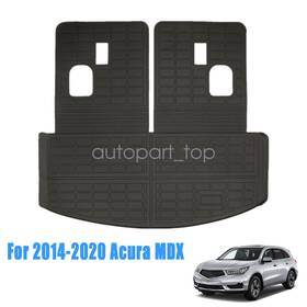 P2.tpejd473.h Soillar 3d Tpe Trunk Cargo Liner And Backrest Mat Black For 2014 2015 2016-2020 Acura Mdx