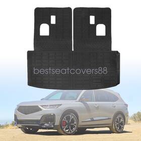 P2.tpejd492.h Soillar For 2022-2025 Acura Mdx Anti-slip Backrest Mats And Cargo Trunk Liner Tpe Full Set