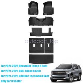 P2.tpejd510.h Soillar Floor Mats And Trunk Cargo Liner For 2021-2025 Tahoe/ Yukon/ Escalade 8 Seater Tpe