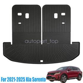 P2.tpejd545.h Soillar 3d Backrest Mat Trunk Cargo Liner Bed All-weather For 2021-2025 Kia Sorento Tpe