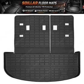 P2.tpejd548.h Soillar Fits 2021 2022 2023 2024 2025 Kia Telluride Tpe Backrest Mats Trunk Cargo Liner