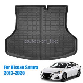 P2.tpejd576.h Soillar 3d Tpe Trunk Cargo Liner Black Fits 2013 2014 2015 2016 2017-2020 Nissan Sentra