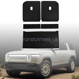 P2.tpejd582.h Soillar 5x Tpe Trunk Cargo Liners Backrest Mats Fits 2022-2026 Rivian R1s All-weather