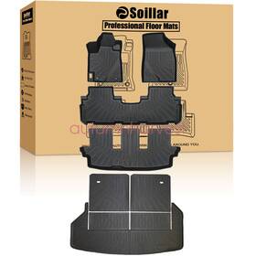 P2.tpejd484.h Soillar P2.tpejd59.h Tpe Floor Mats / Trunk Cargo Liners For 2008-2013 Toyota Highlander All Weather