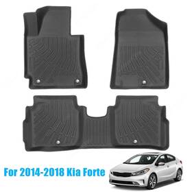 Soillar P2.tpejd616.h Front And Rear Tpe Floor Mats Liners Fits 2014-2018 Kia Forte Sedan 5-passengers