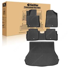 P2.tpejd617.h Soillar Fits 2014-2018 Kia Forte Sedan Front Rear Tpe Floor Mats Liner Trunk Cargo