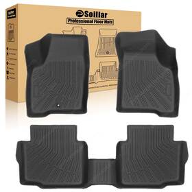 P2.tpejd623.h Soillar For 2006-2013 Chevrolet Impala Tpe 3d Front And 2nd Row Floor Mats Liner Set Black
