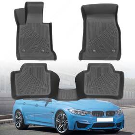 Soillar P2.tpejd667.h Tpe First 2nd Floor Mats Liners For 2012-2018 Bmw 3 Series F30 F31 Anti-slip 3x