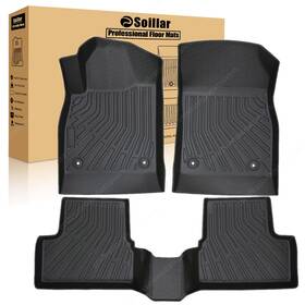 Soillar P2.tpejd675.h Fits 2011-2015 Chevrolet Cruze Tpe 3d Front And 2nd Row Floor Mats Liner Set Black