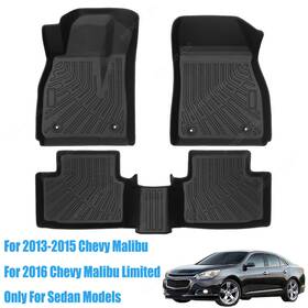 Soillar P2.tpejd678.h Front And Rear Floor Mats Liner For 2013-2016 Chevrolet Malibu Tpe Anti-slip Black