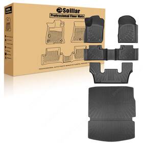 Soillar P2.tpejd686.h Fits 2011-2015 Dodge Durango 6 Seats Tpe Floor Mats And Trunk Cargo Liners Black