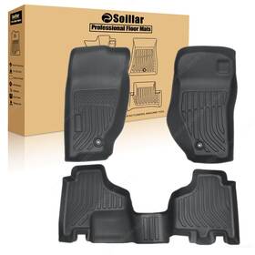 Soillar P2.tpejd90.h Tpe All-weather Floor Mats Liner 3d Model Front &rear For 2008-2012 Jeep Liberty