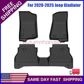 P2.tpejd91.h Soillar 3d For 2020-2025 Jeep Gladiator Front And Rear Row Tpe Floor Mats Liner Waterproof