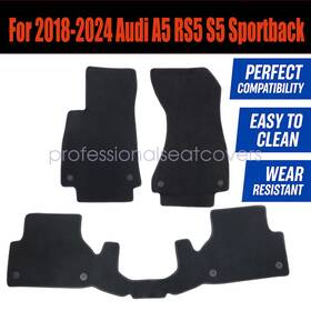 Z2.a5jd01.h Soillar Replacement Front And Rear Floor Mats Carpet Velour For 2018-2024 Audi A5 Rs5 S5