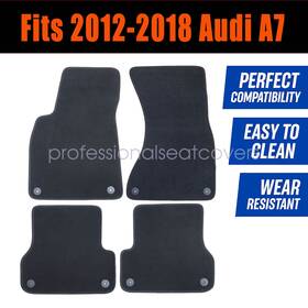 Z2.a7jd01.h Soillar Front And Rear Floor Mats Carpet Waterproof Black Velour For 2012-2018 Audi A7