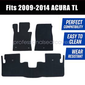 Z2.actljd02.h Soillar 3pcs For 2009-2014 Acura Tl Sh-awd Front And Rear Floor Mats Carpet Black New