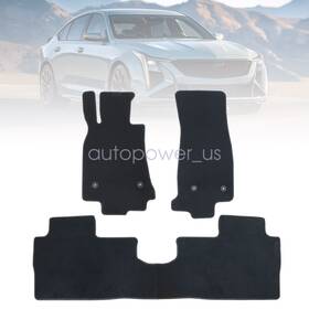 Z2.ct5jd01.h Soillar Fits 2020-2026 Cadillac Ct5 4-door Replacement Floor Mats Carpet Velour Black