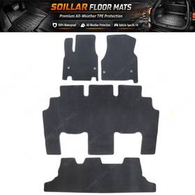 Z2.djljd01.h Soillar For 2017-2025 Chrysler Pacifica/voyager Lx Touring Floor Mats Carpet Black 4pcs