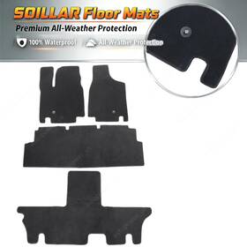 Z2.djljd02.h Soillar Fits 2008-2016 Chrysler Town And Country Floor Mats Carpet Waterproof Black 4pcs