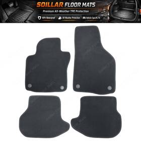 Soillar Z2.eodjd01.h Replacement Black Velour Floor Mats Carpet Set Of 4 For 2007-2016 Volkswagen Eos