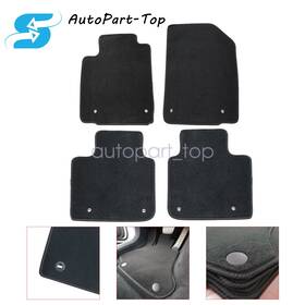 Z2.esjd01.h Soillar Velour Front And Rear Floor Mats Carpet Fits 2007 - 2012 Lexus Es350 4-door Black