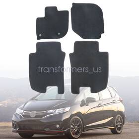 Z2.fdjd02.h Soillar For 2015-2020 Honda Fit Front-rear Velour Floor Mats Carpet Anti-slip Black New