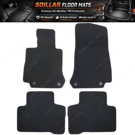 Z2.glcjd01.h Soillar Front And Rear Floor Mats Carpet Velour For 2016-2023 Mercedes Benz Glc Class New