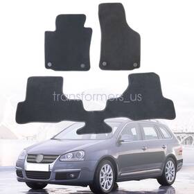 Z2.grfjd01.h Soillar 2003-2012 For Volkswagen Golf Gti Mk5 Front Rear Velour Floor Mats Carpet Black