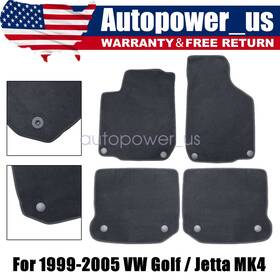 Z2.grfjd04.h Soillar Black Velour Floor Mats Carpet Set Of 4 For 1999-2005 Volkswagen Golf Jetta Mk4