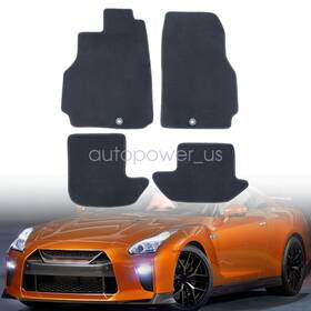 Z2.gtrjd01.h Soillar Fits 2009-2021 Nissan Gt-r Front Rear Floor Mats Carpet Waterproof Black Velour