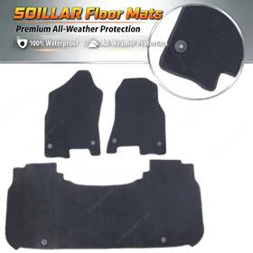 Z2.gyjd03.h Soillar For 2019-2024 Ram 1500 Crew Cab Front And Rear Floor Mats Carpet Waterproof Black