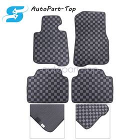 Z2.gzjd01.h Soillar Checkered Flag Carpet Floor Mats Fits 2014-2019 Bmw F82 4 Series Coupe Anti-slip