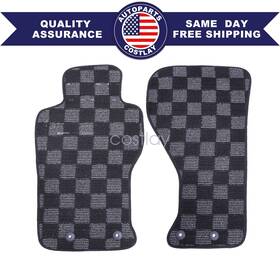 Z2.gzjd30.h Soillar Fits 2016-2023 Mazda Mx-5 /mx-5 Miata Front Checkered Flag Carpet Floor Mats New