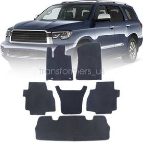 Z2.hsjd01.h Soillar For 2008 2009 2010-2022 Toyota Sequoia Front And Rear Floor Mats Carpet Black New