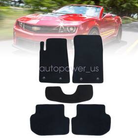 Z2.kmljd01.h Soillar 5pcs For 2010-2015 Chevrolet Camaro Front And Rear Floor Mats Carpet Black Velour