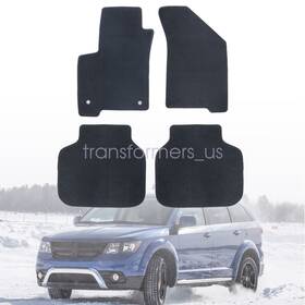 Z2.kvjd01.h Soillar 2009-2020 For Dodge Journey Front-rear Velour Floor Mats Carpet Anti-slip Black