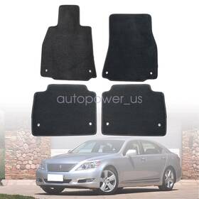 Z2.lsjd01.h Soillar Fits 2007-2012 Lexus Ls460 Front-rear Replacement Floor Mats Carpet Velour Black
