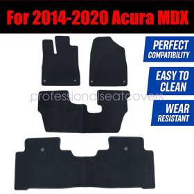 Z2.mdxjd02.h Soillar Floor Mats Carpet Velour For 2014 2015 2016 2017 2018 2019 2020 Acura Mdx Black